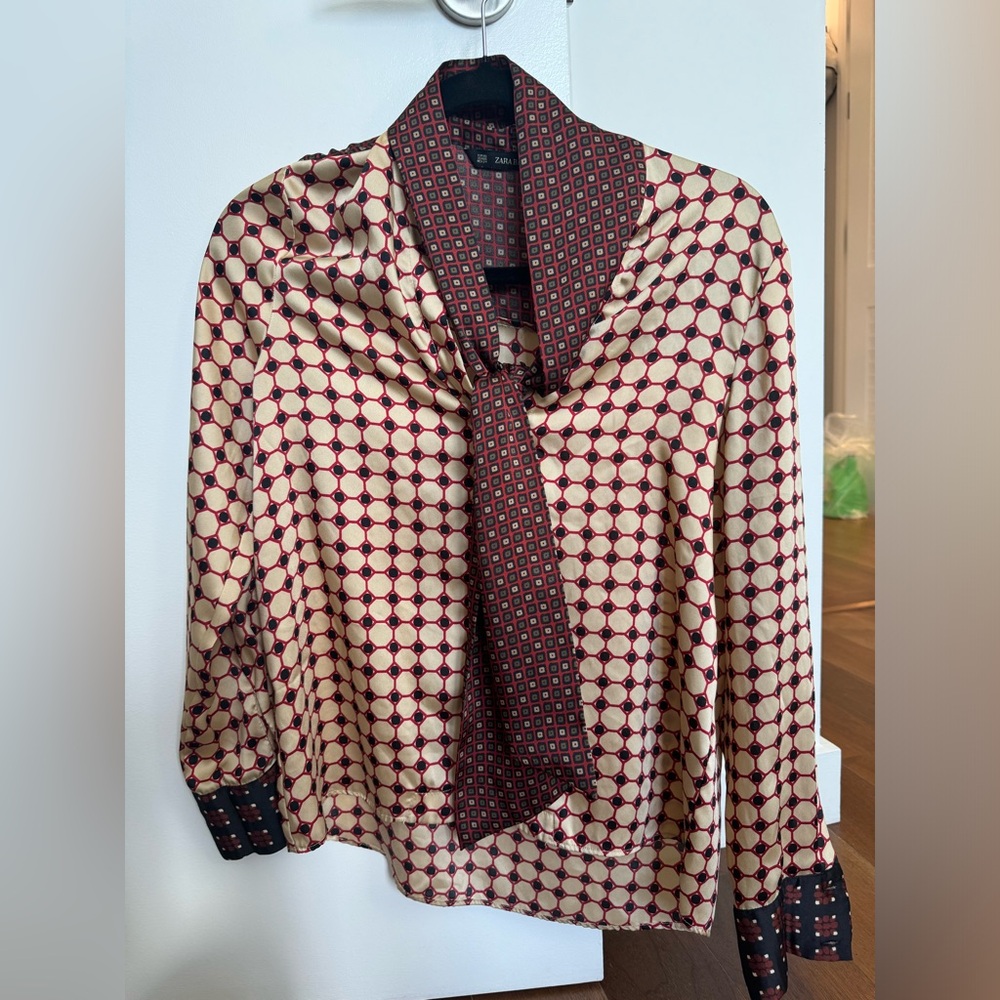 Zara basic silk top
